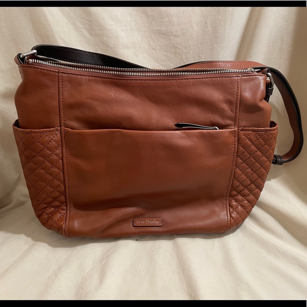 Vera Bradley Tan leather Shoulder Bag